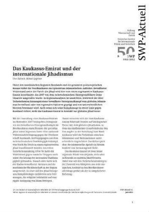 Das Kaukasus-Emirat und der internationale Jihadismus