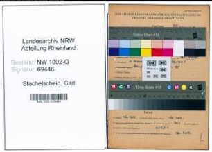 Entnazifizierung Carl Stachelscheid, geb. 06.12.1919 (Berichterstatter)