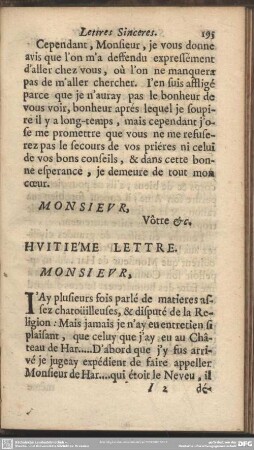 Huitieme Lettre