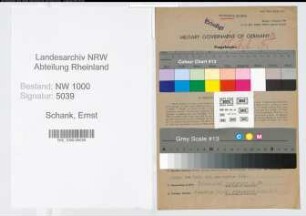 Entnazifizierung Ernst Schank, geb. 24.08.1913 (Polizeibeamter)