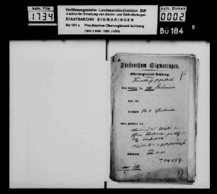Abänderung des Steuerkatasters der Pfarrei Esseratsweiler