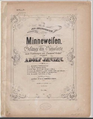 Minneweisen : Gesänge am Pianoforte nach Dichtungen von Emanuel Geibel ; op. 6