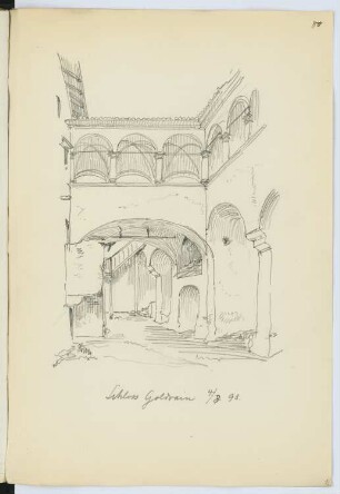 Schloss Goldrain, Goldrain (Latsch): Innenhof (aus: Skizzen- und Fotoalbum 14)