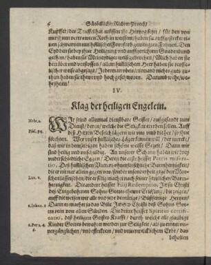 IV. Klag der heiligen Engelein.