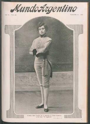 Señorita Julia Pacello, de la compañía de María Guerrero, en la obra "El Aguilucho" [Fotografía]