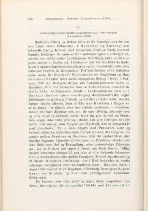 VI. Reformationens fortsatte Udbredelse indtil Herredagen i København 1530.