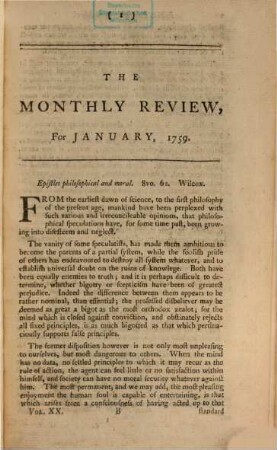 The monthly review, or, literary journal. 20. 1759
