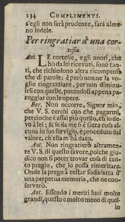 Per ringratiar d' una cortesia.