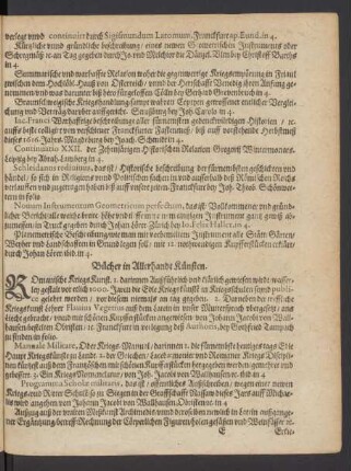 Bücher in Allerhandt Künsten.