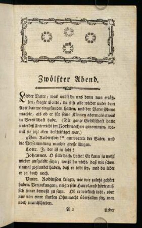 3-13, Zwölfter Abend.