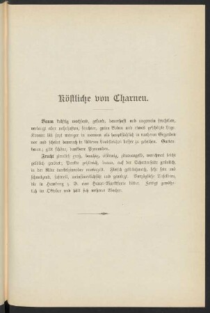 Köstliche von Charneu.