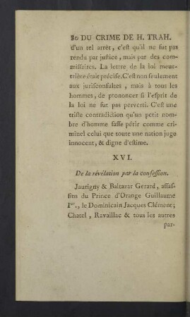 XVI. De la révélation par la confession.