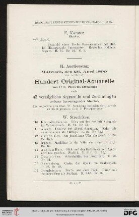 II. Auctionstag