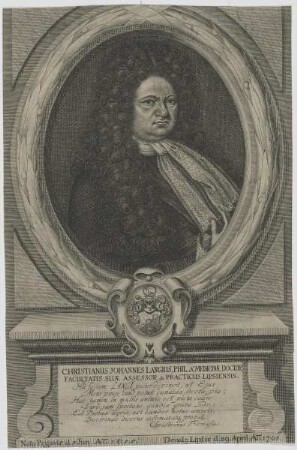 Bildnis des Christianus Johannes Langius