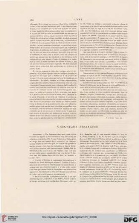 Chronique étrangère