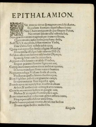 Epithalamion.