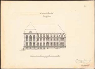 Kunstmuseum und Kunstgewerbeschule: Ansicht des Museums 1:150