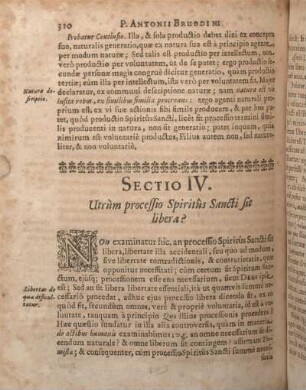 Sectio IV. Utrùm processio Spiritus Sancti sit libera?