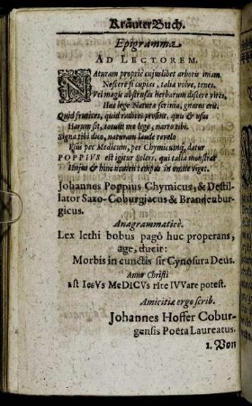 Epigramma Ad Lectorem.