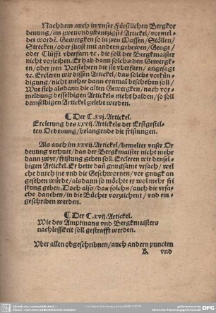 Der CXVI. Artickel. Erklerung des XXVII. Artickels der Erstgestelten Ordenungen/ belangende die fristungen.