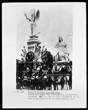 Ausschmückung zum Einzug der deutschen Truppen 1871