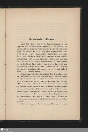 Die Koch´sche Endeckung