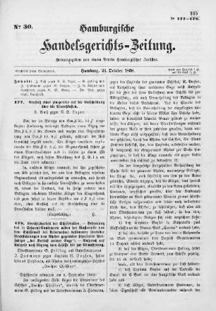 No. 30. 24. Oktober 1868