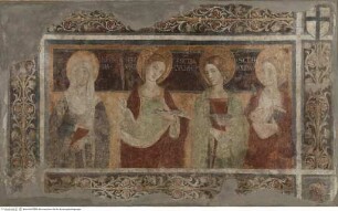 Drei Freskenfragmente mit Darstellungen weiblicher Heiliger, Die Heiligen Anastasia, Agatha, Lucia und Apollonia