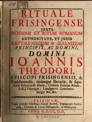 Rituale Frisingense Juxta Normam Et Ritum Romanum