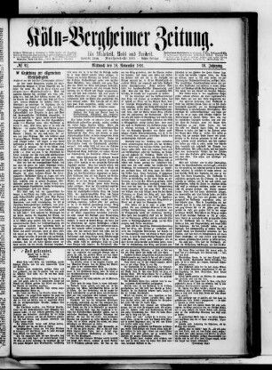 Köln-Bergheimer Zeitung. 1880-1899