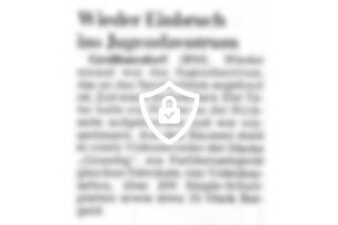 Wieder Einbruch ins Jugendzentrum