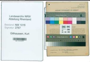 Entnazifizierung Kurt Von Gillhaussen , geb. 23.02.1891 (Landwirt)