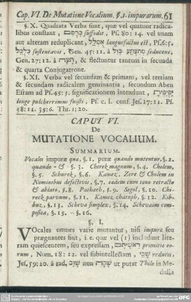 Caput VI. De Mutatione Vocalium