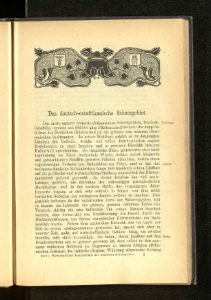 Das deutsch-ostafrikanische Schutzgebiet.