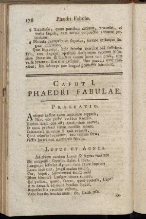 Caput I. Phaedri Fabulae.