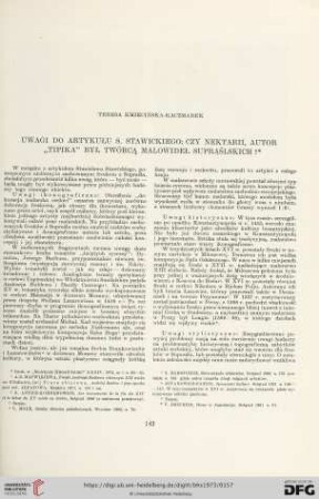 Uwagi do artykułu S. Stawickiego: Czy Nektarii, autor "Tipika" był twórcą malowideł supraślskich?