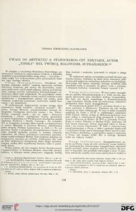 Uwagi do artykułu S. Stawickiego: Czy Nektarii, autor "Tipika" był twórcą malowideł supraślskich?