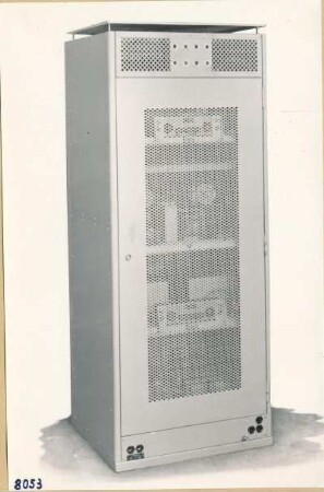 Bildsender-Schrank, Rückseite geschlossen Foto 1953.