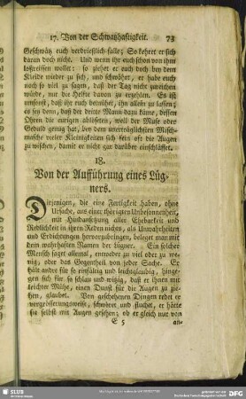18. Von der Aufführung eines Lügners