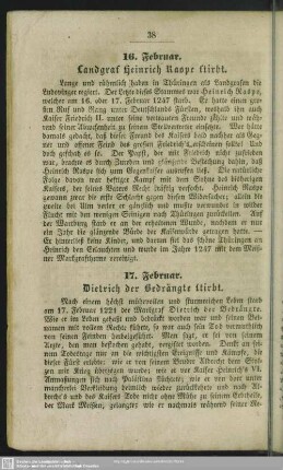 17. Februar. Dietrich der Bedrängte stirbt