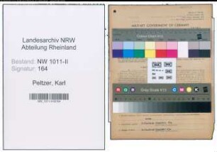 Entnazifizierung Karl Peltzer , geb. 06.10.1904 (Webmeister)