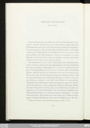 Hermann Reckendorf 1863-1924