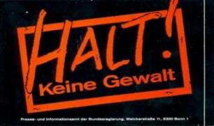 Anti-Gewalt-Kampagne des Presse- u. Informationsamtes der Bundesregierung