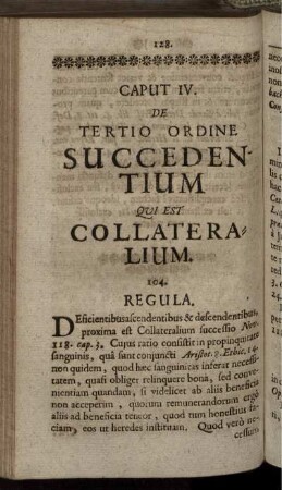Caput IV. De Tertio Ordine Succedentium Qui Est Collateralium