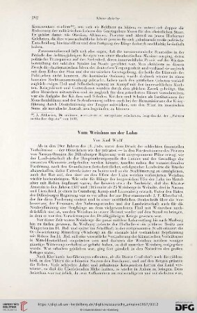 Vom Weinbau an der Lahn