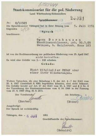Dornhausen, Georg