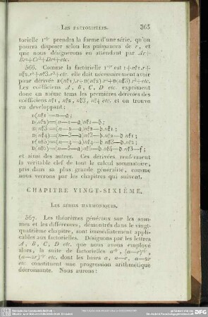 Chapitre vingt - sixième. Les Séries harmoniques