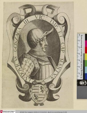 LUDOVICUS GONZAGA .III. VIC: IMP. ET CAP MANTUAE. [Gonzaga, Ludovico II ]