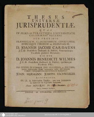 Theses Universae Jurisprudentiae