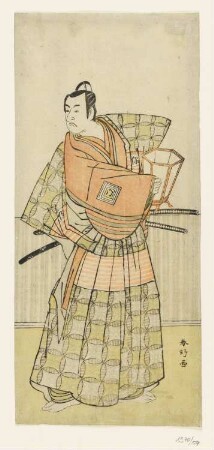 Schauspieler Ichikawa Monnosuke II in der Rolle eines Samurai